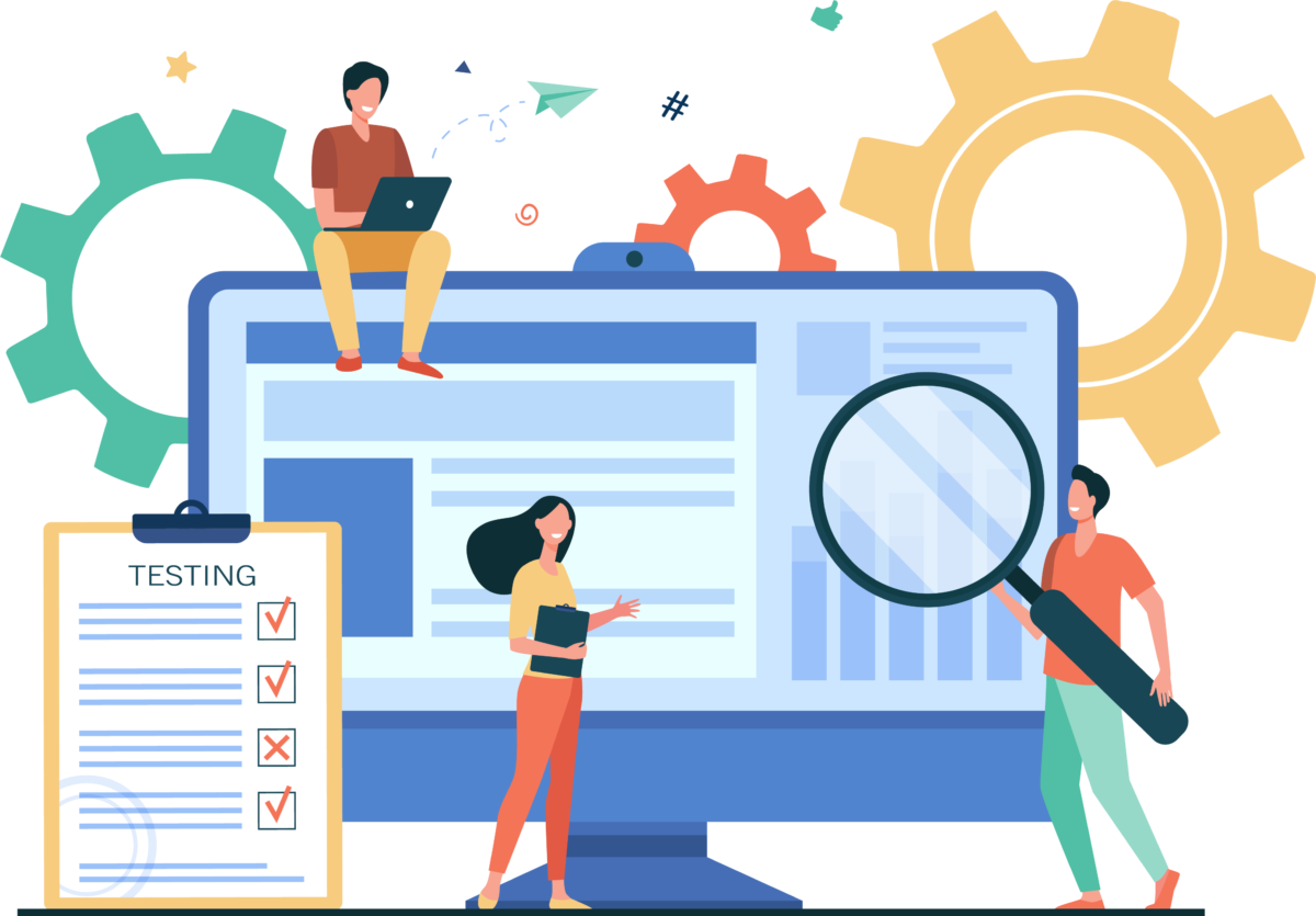 Equipe trabalhando na construção de um produto digital